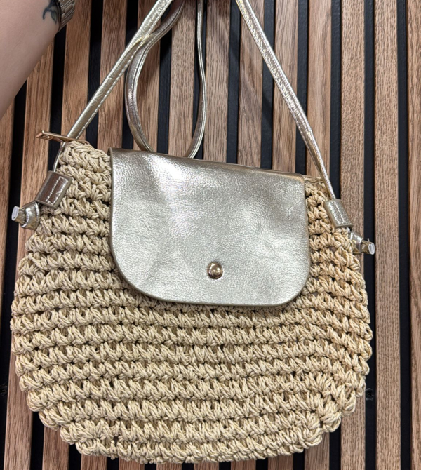 BOLSO RAFIA GRANADA ORO