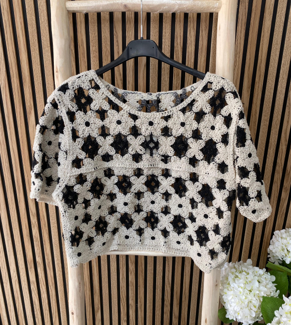 TOP FLOR CROCHE