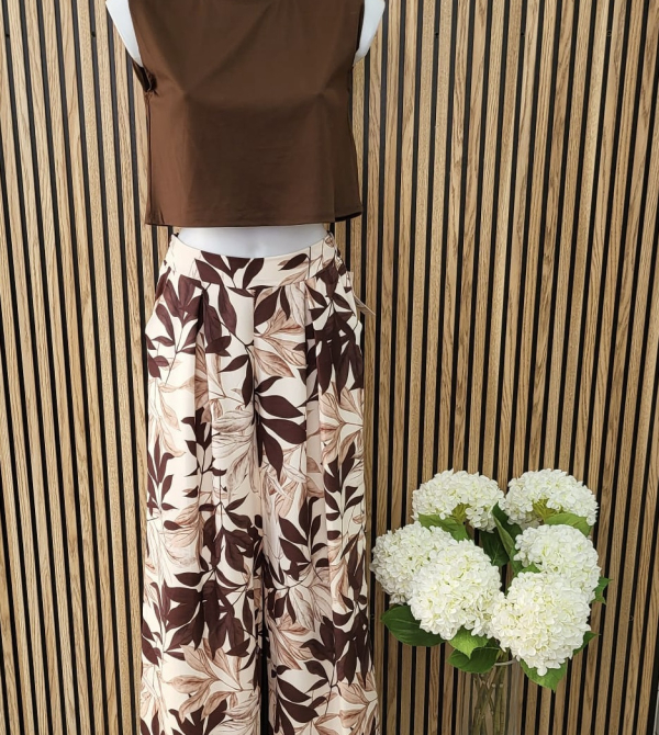 PANTALON PALAZO HOJAS