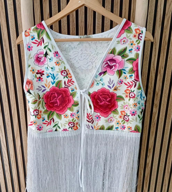 CHALECO MANTON FLORAL