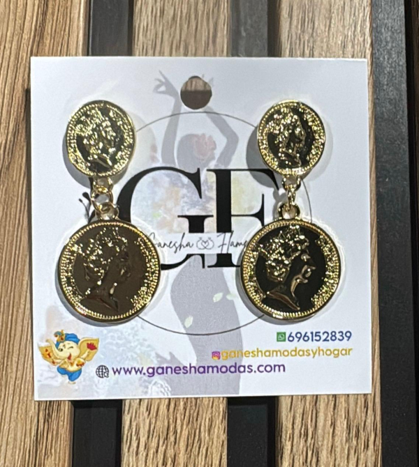 PENDIENTE FLAMENCA MONEDAS